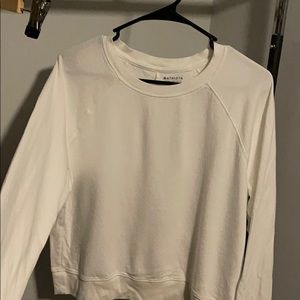 Athleta faded white tee sweater